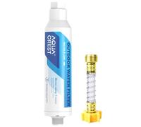 AQUA CREST Inline Water Filter, Dedicated for Car Washing, Yard Cleaning, Reduce Hard Water Spots, Soften Water, Upgraded Formula with 1 Flexible Hose Protector