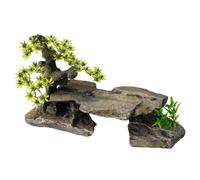 Aqua Della Aquarium Decoration Bonsai Stone Grey 34x15.5x21cm Toy Fish Secure