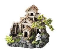 Aquarium Decoration Bonsai Water Mill with Aerator