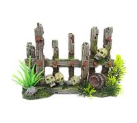 Fence aquarium decoration with skulls Aqua Della