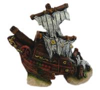 Aqua Della Aquarium Decoration Shipwreck 16X7.7X14.5Cm Ornamental Fish Safe