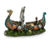 Aqua Della Aquarium Decoration Viking Ship 26X11X17Cm Ornamental Fish Safe