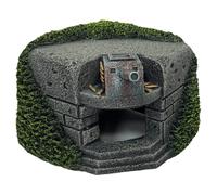 Aqua Della, Aquarium Decoration Army Bunker S - 14.5 x 14.5 x 11.3 cm, Polyester Resin, Non-Toxic and PH Neutral, Suitable for Freshwater and Salt Water Aquariums, Realistic