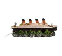 Aqua Della Shipwreck Titanic Aquarium Decoration 39Cm With Aerator
