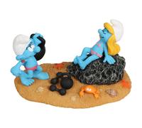 Aqua Della Smurfs Decoration Beach Smurfette Muscle Smurf 16X10X9 Cm Aquarium