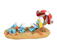 Aqua Della The Smurfs Beach Smurfette & Baby Figure, Highly Detailed and Made of Polyester Resin, Non-Toxic and pH Neutral, for Freshwater and Saltwater Aquariums