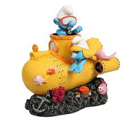 Aqua Della, Underwater Smurfs Figurine 15.7 x 11 x 16 cm, Highly Detailed and Made of Polyester Resin, Non-Toxic and pH Neutral, for Freshwater and Saltwater Aquariums