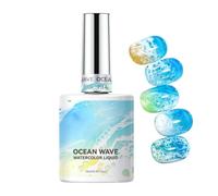 Aqua Design, Fast Art Lacquer, Salon Studio Manicure for Coating, 15ml Acrylic Resin Gradient Pigment, Cosmetic Pattern Flow Varnish, Women Girls Wedding Travel Home Party StudioLite