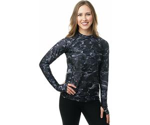 Aqua Design Women Loose Fit Long Sleeve UPF Sun Protection Swim Surf Athletic Rash Guard With Thumb Holes Top Vest T-Shirt