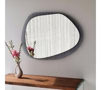 aqua drop asymmetric mirror in fume