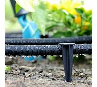 Aqua-Drop Garden Hose 20M - Porous Soaker Hose + 20 Pegs - Flexible Water-Saving Irrigation Pipe - Eco Rubber - 3 Bar Max