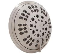 Aqua Elegante 6 Function Luxury Shower Head - Best High Pressure, Wall Mount, Adjustable Showerhead - Brushed Nickel