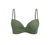 Aqua Eve Women Underwire Bikini Top Only - 2025 Push Up Swim Top Padded Bra Swimsuit, Army Green, Medium