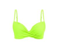 Aqua Eve Women Underwire Bikini Top Only Push Up Swim Top Bra Swimsuit Tops Padded Bathing Suit Top, Neon Green, Large
