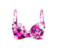 Aqua Eve Women Underwire Bikini Top Only Push Up Swimming Bra Swim Top Swimsuit Tops Padded Bathing Suit Top, Pink Jewel Flower, S