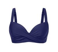 Aqua Eve Women Underwire Bikini Top - Push Up Swimsuit Top Bra Padded Bathing Suit 2025 Twist Front Swimwear, Navy Blue, Medium