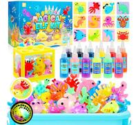 Aqua Fairy Water Gel Kit, Magic Toys for 5 6 7 Year Old Girl Boy Arts And Crafts for Kids Age 4 5 6 7 8 Creative Birthday Xmas Gifts for 4-8 Year Old Girls Boys Elf Squishy Maker Water Jelly