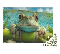 Aqua Frog 1000 Piece Jigsaw Puzzles for Adults Frog Jigsaw Puzzle for Adults Fantasy & Mythology Educational Games Challenging Therapeutic Fun Multi Colour 1000pcs (75x50cm)