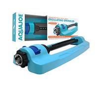 Aqua Joe SJI-OMS16 Indestructible Oscillating Sprinkler with Adjustable Spray and Metal Base, 3600 Sq. Ft. Coverage Max, 70-Foot Spray Distance Max, and 37.8-Foot Spray Width Max