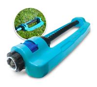 Aqua Joe SJIOMS20 Aqua Joe 4 400 Sq Ft Coverage Indestructible JUMBO Metal Base Oscillating Sprinkler