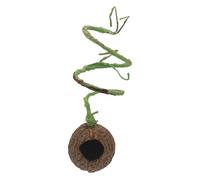 AQUA KT Reptile Jumping Spider Enclosure Hideout Climbing Toy Hidden Rock with Hanging Vine Terrariums Habitat for Small Insects Jumping Tarantulas Amphibian Decoration