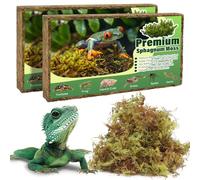 AQUA KT Reptile Premium Sphagnum Moss Natural Forest Moss Bedding Substrate for Lizard Snake Frog Leopard Gecko Turtle Hermit Crab Terrarium Habitat