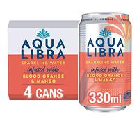 Aqua Libra Blood Orange and Mango 330ml Can (Pack of 4)