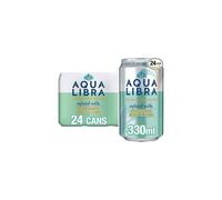 Aqua Libra Sparkling Water 330ml (Pack of 24) No Sugar Low Calorie - Refreshing, Cucumber, Mint, Lime - Natural Flavour