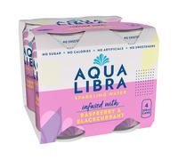 Aqua Libra Sparkling Water Raspberry & Blackcurrant 4 X 330ml