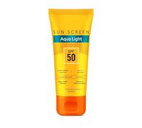 Aqua Light Sunscreen Gel SPF 50 PA+++ - 100g | Fast-Absorbing, Non-Greasy, No White Cast | Broad Spectrum UV Protection | With Hyaluronic Acid & Vitamin C | Lightweight & Hydrating