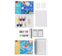 Aqua Marble Paint Kit - 12ml Liquid Color Pack, Creative Water Art Supplies | Interactive Sensory Craft Project, Gift For Holiday, Birthday, Classroom, Divers