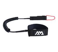 Aqua Marina Deluxe Coiled Safety Leash for Stand Up Paddle Board - 10ft/304cm - 7mm Cord in Black | Size: Standard Aqua Marina Black Standard