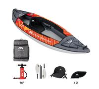Aqua Marina Memba-330 Leisure Drop Stitch Inflatable Kayak for 1 Person, 330 cm Length Orange