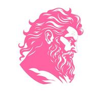 Aqua Monarch Poseidon Gods Regal emblematic in 80 Words sea Sovereignty poseidon's ic Emblem emerges Engraving Decals 65.6x77cm Tattoo Culture Pink