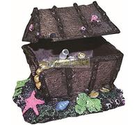 Aqua One Air Operated Treasure Chest On Rock 11x8.5x8.5cm 36067