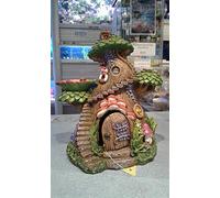 Aqua One Fairy Tree House 12x12x16cm Green and Brown Fairy Farmhouse Tabletop Fish Tank Ornament