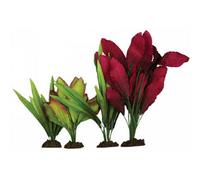 Aqua One Silk Plant 4Pk Mix Artificial Aquarium Plants Fish Tank Decoration