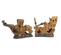 Aqua One Super Large 1meter 2 Piece Sunken Shipwreck 100x15x38cm