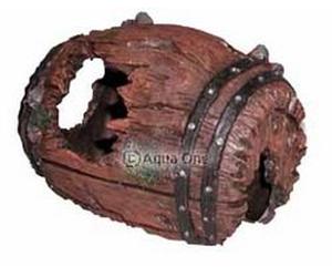 Aqua One U-229L Barrel with Holes and Studs Aquarium Ornaments, Large, 27 x 22 x 29 cm