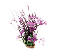 Aqua One Vibrance Villarsia/Hygrophila with Gravel Base Aquarium Plant, Medium, Purple