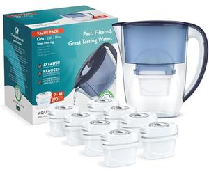 Aqua Optima by LAICA Oria Water Filter Jug 2.8L, 9 Filter Cartridges,Blue