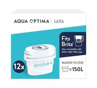 Aqua Optima Water Filter Evolve+ 12 pack (12 Months Supply), Brita Compatible