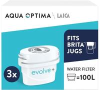 Aqua Optima Evolve+ Water Filter Cartridges, 3 Pack - Fits Brita of 3