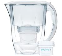 Aqua Optima Oria Water Filter Jug & 1 x 30 Day Evolve+ Filter Cartridge, 2.8 Litre Capacity, for Reduction of Microplastics, Chlorine, Limescale and Impurities,