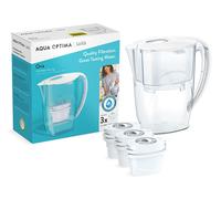 Aqua Optima Water Filter Jug Oria 2.8L & 3 Evolve+ Filters (3 Month Pack) White