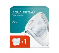Aqua Optima Water Filter Jug Oria 2.8L & 1 Evolve+ Filter (1 Month Pack) White
