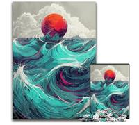 Aqua Orb Swirl Adult Jigsaw Puzzles 1000 Pieces Challenging Puzzles Home Decor Brain Teaser Game for Teenagers & Family Interaction 1000 PCS(75x50cm)