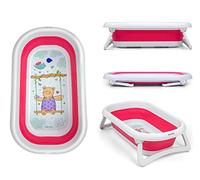 Aqua Pink Milly Mally Foldable Baby Bath with Thermometer