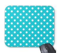 Aqua Polka Dot Pattern Mouse Pad