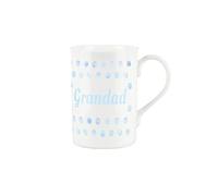 Aqua Polka Dots Spots Grandad Mug - Bone China Gift/Present Mug for Grandad